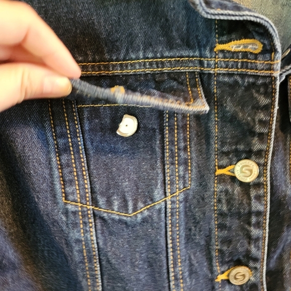 Vintage Stephen Hardy Squeeze Dark Wash Denim Jean Jacket - Picture 4 of 6